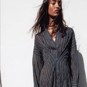 ZARA NWT LONG STRIPED TOP